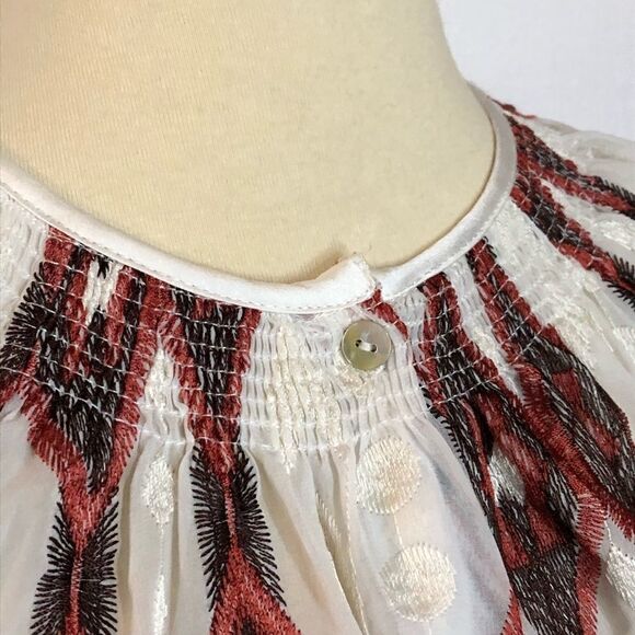 LINE & DOT ANTHROPOLOGIE EMBROIDERED BLOUSE - Picture 5 of 10